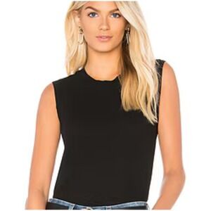 Standard James Perse Easy Muscle Tank Size 3 (Large) Black Crewneck Sleeveless